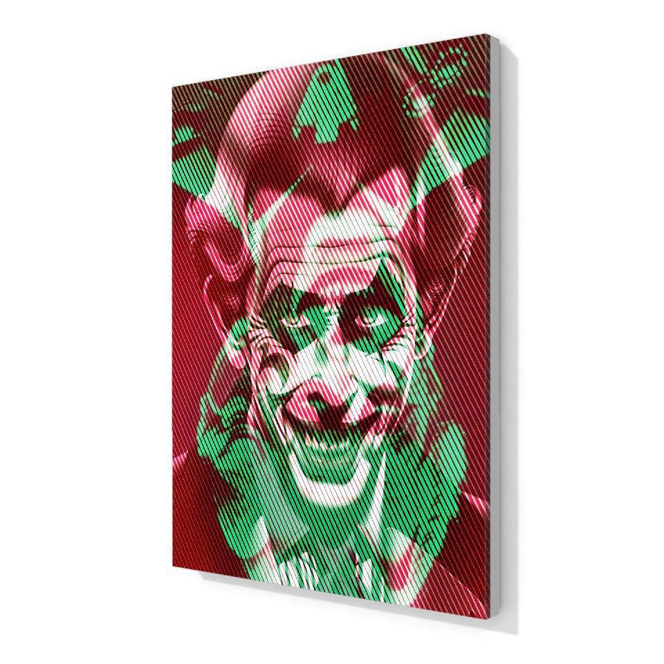Pop art on Prince Charles as joker on canvas